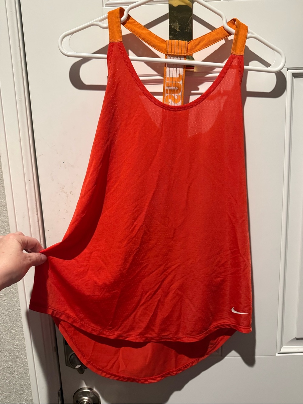 Nike Women’s Orange Racerback Training Tank like new size medium